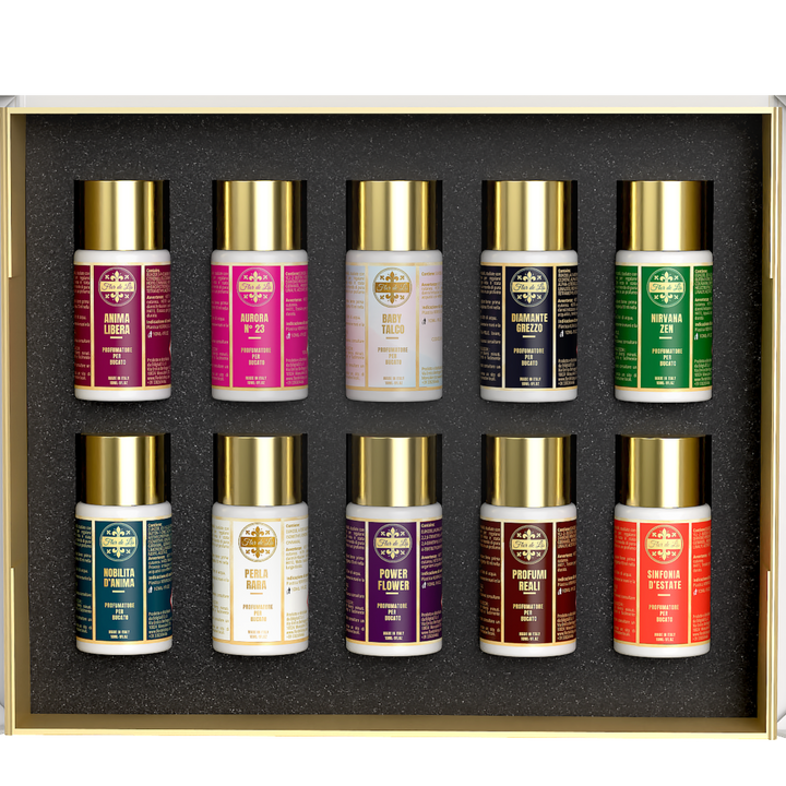 LUXURY BOX, KIT 10 FRAGRANZE PROFUMA BUCATO LAVATRICE