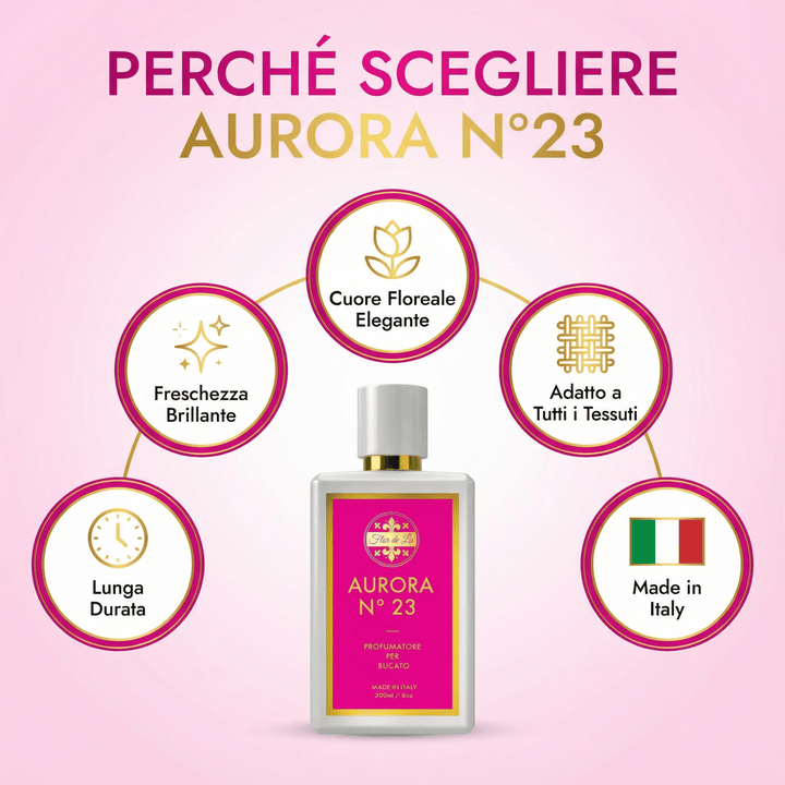 Aurora n 23, Profumatore Bucato Concentrato, per Lavatrice. - Profumatore Bucato Concentrato per Lavatrice | Flor De Lis