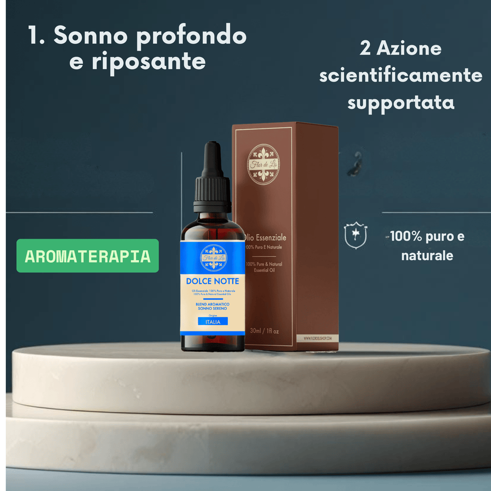 Blend Aromatico ,Dolce Notte ,100% Puro e Naturale, per Diffusori Ambiente, Aromaterapia - Profumatore Bucato Concentrato per Lavatrice | Flor De Lis