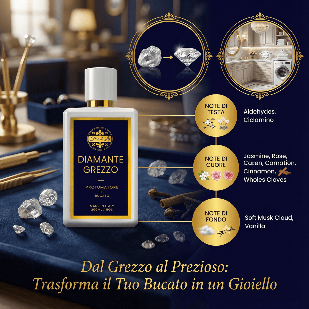 Diamante Grezzo, Profumatore Bucato Concentrato, per Lavatrice, - Profumatore Bucato Concentrato per Lavatrice | Flor De Lis