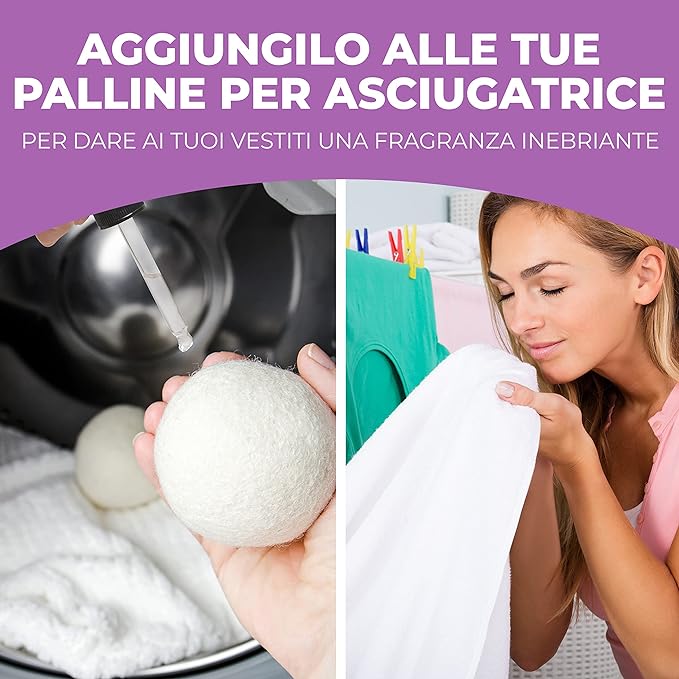 Esclusivo Profumo per Asciugatrice,Olio alla Fragranza di Ammorbidente - Profumatore Bucato Concentrato per Lavatrice | Flor De Lis