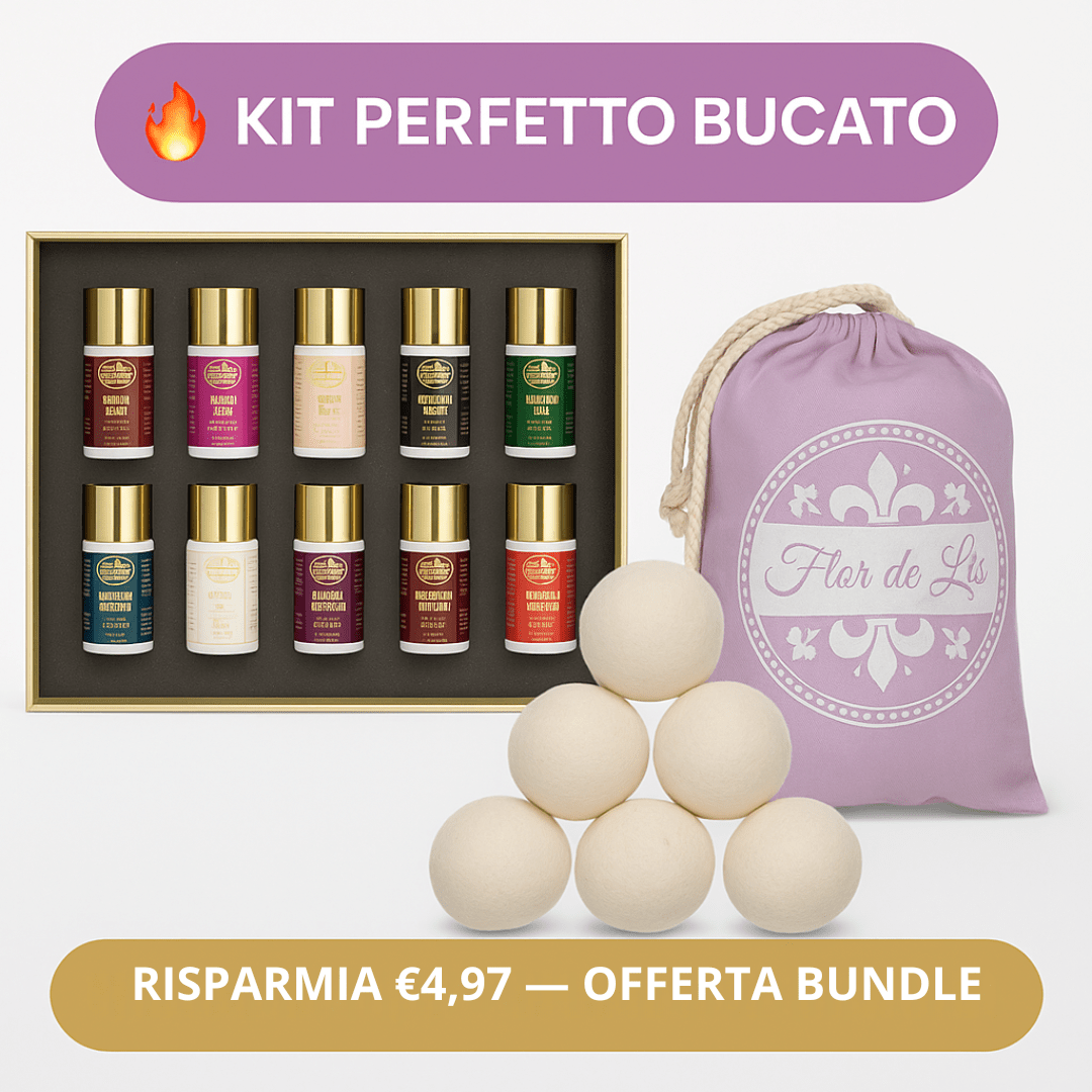 KIT BUCATO LUXURY BOX + PALLINE ASCIUGATRICE - Profumatore Bucato Concentrato per Lavatrice | Flor De Lis