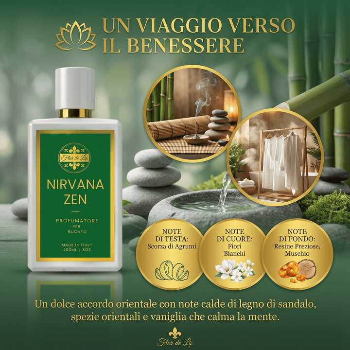 Nirvana Zen, Profumatore Bucato Concentrato per Lavatrice - Profumatore Bucato Concentrato per Lavatrice | Flor De Lis