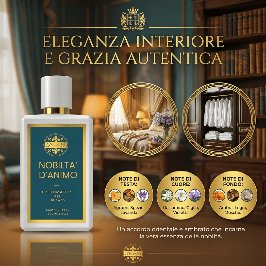 Nobiltà D'animo, Profumatore Bucato Concentrato, per Lavatrice, - Profumatore Bucato Concentrato per Lavatrice | Flor De Lis