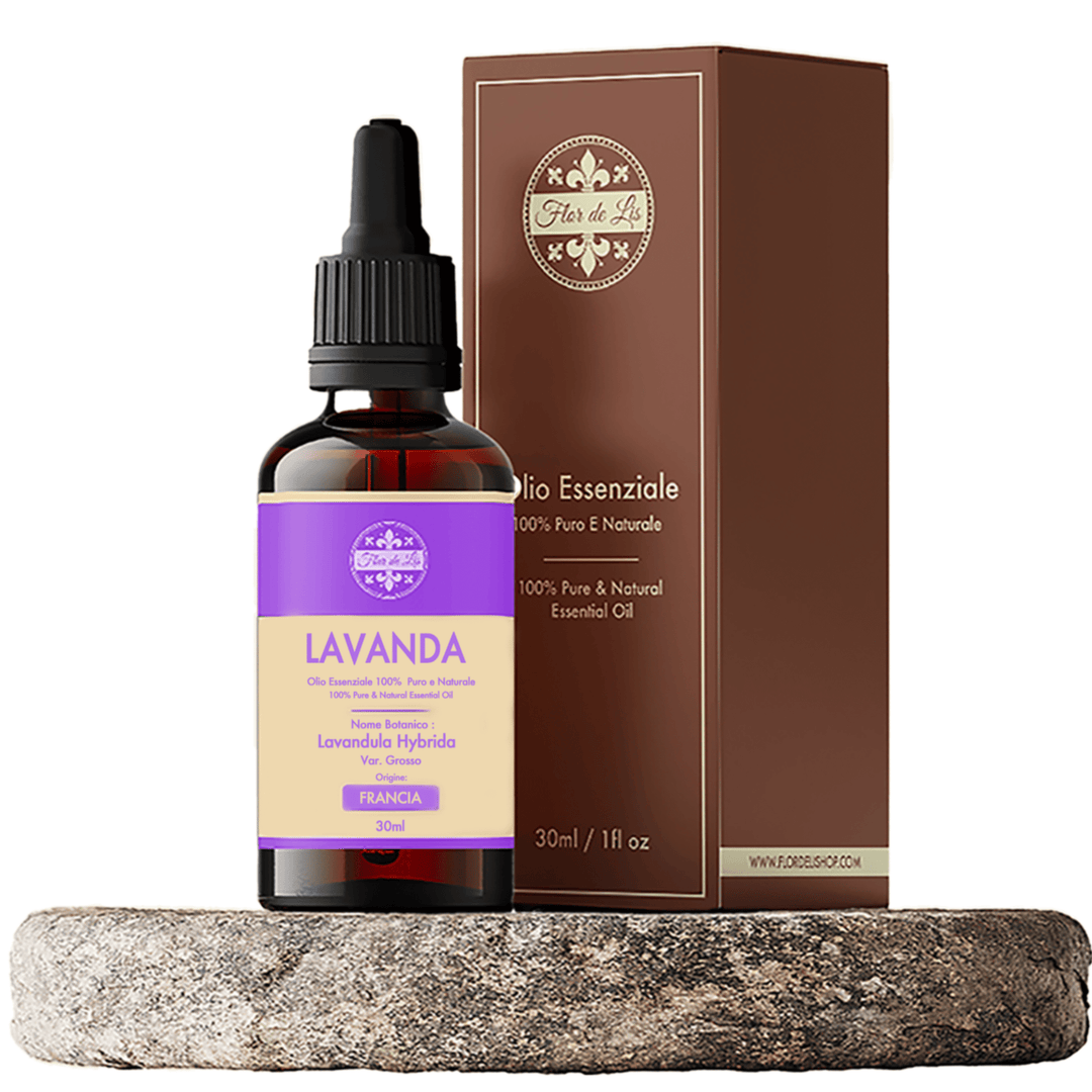 Olio Essenziale ,Lavanda ,100% Puro e Naturale, per Diffusori Ambiente, Aromaterapia - Profumatore Bucato Concentrato per Lavatrice | Flor De Lis