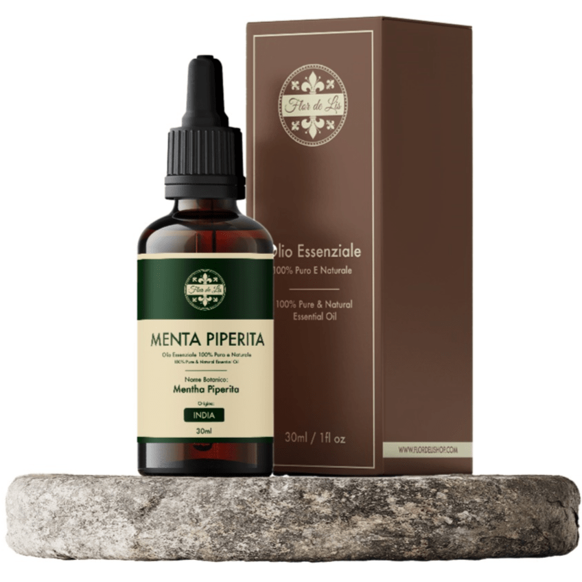 Olio Essenziale ,Menta Piperita ,100% Puro e Naturale, per Diffusori Ambiente, Aromaterapia - Profumatore Bucato Concentrato per Lavatrice | Flor De Lis