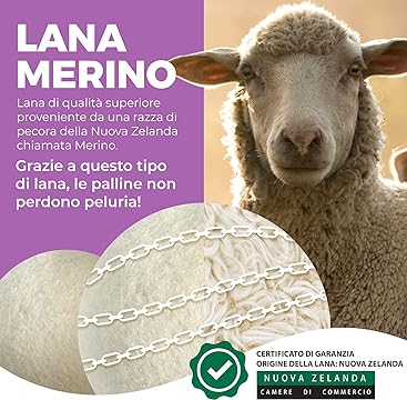 Palline Di Lana per Asciugatrice Con Olio Essenziale Lavanda - Profumatore Bucato Concentrato per Lavatrice | Flor De Lis