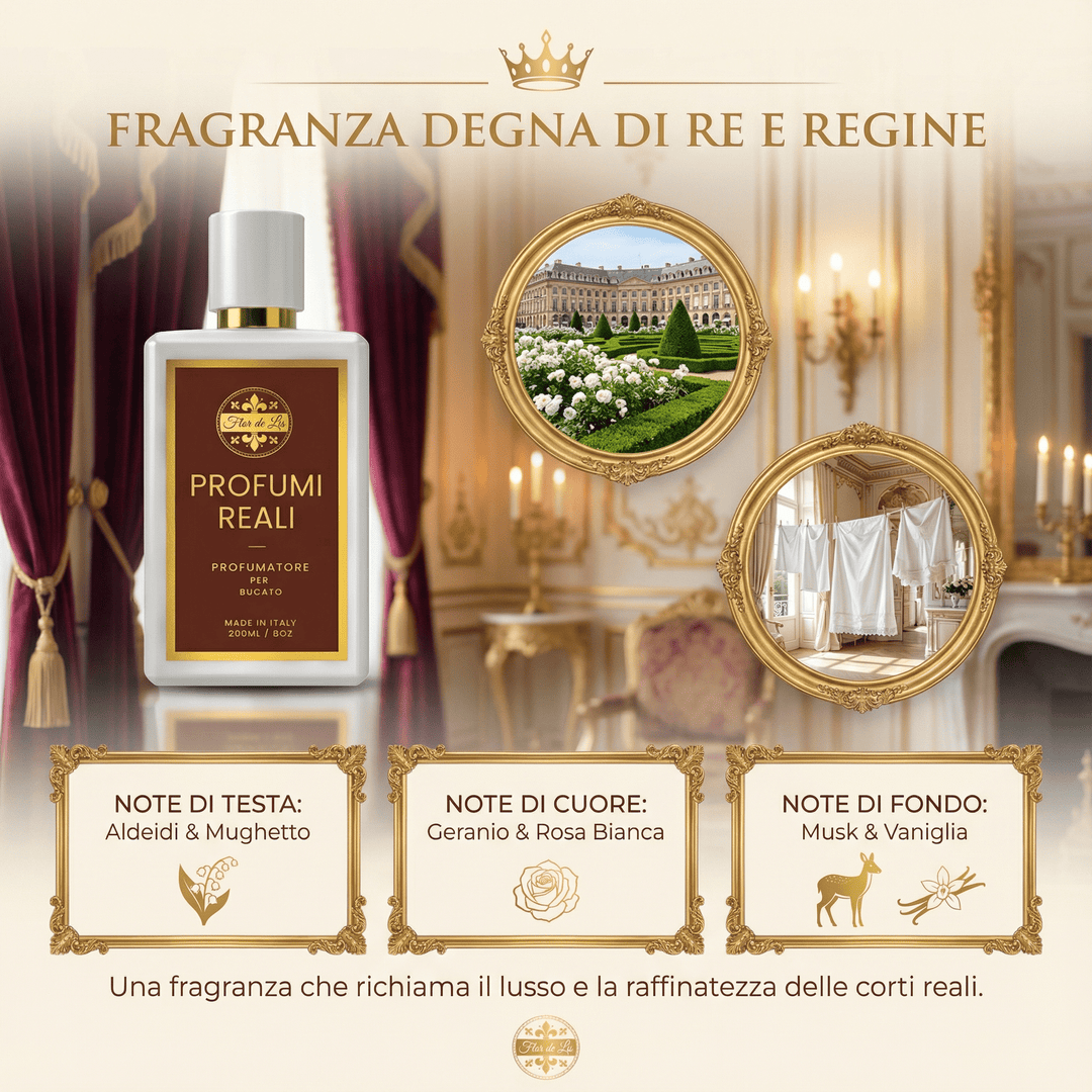 Profumi Reali, Profumatore Bucato Concentrato, per Lavatrice. - Profumatore Bucato Concentrato per Lavatrice | Flor De Lis