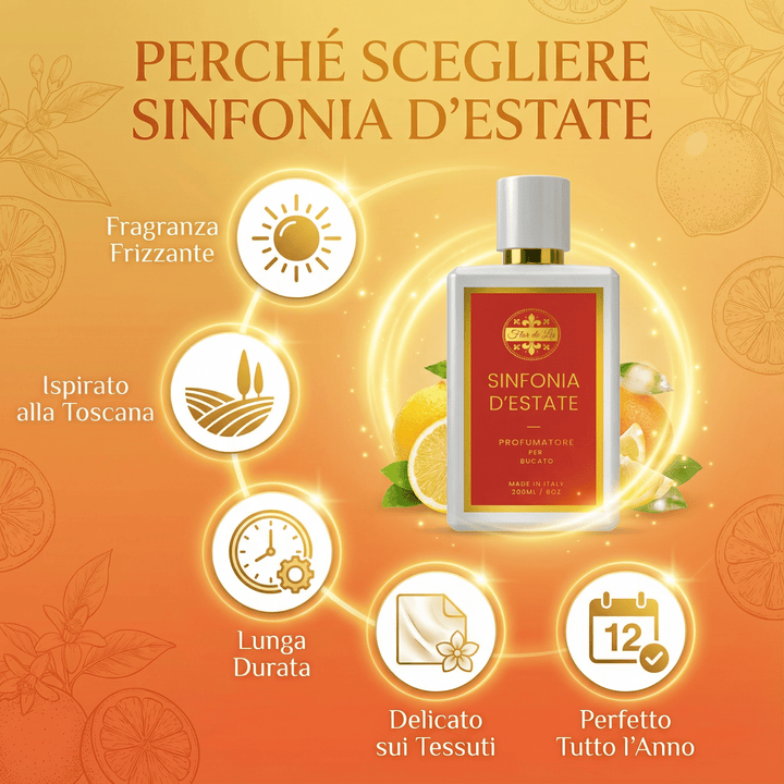 Sinfonia D'estate, Profumatore Bucato, concentrato per Lavatrice - Profumatore Bucato Concentrato per Lavatrice | Flor De Lis