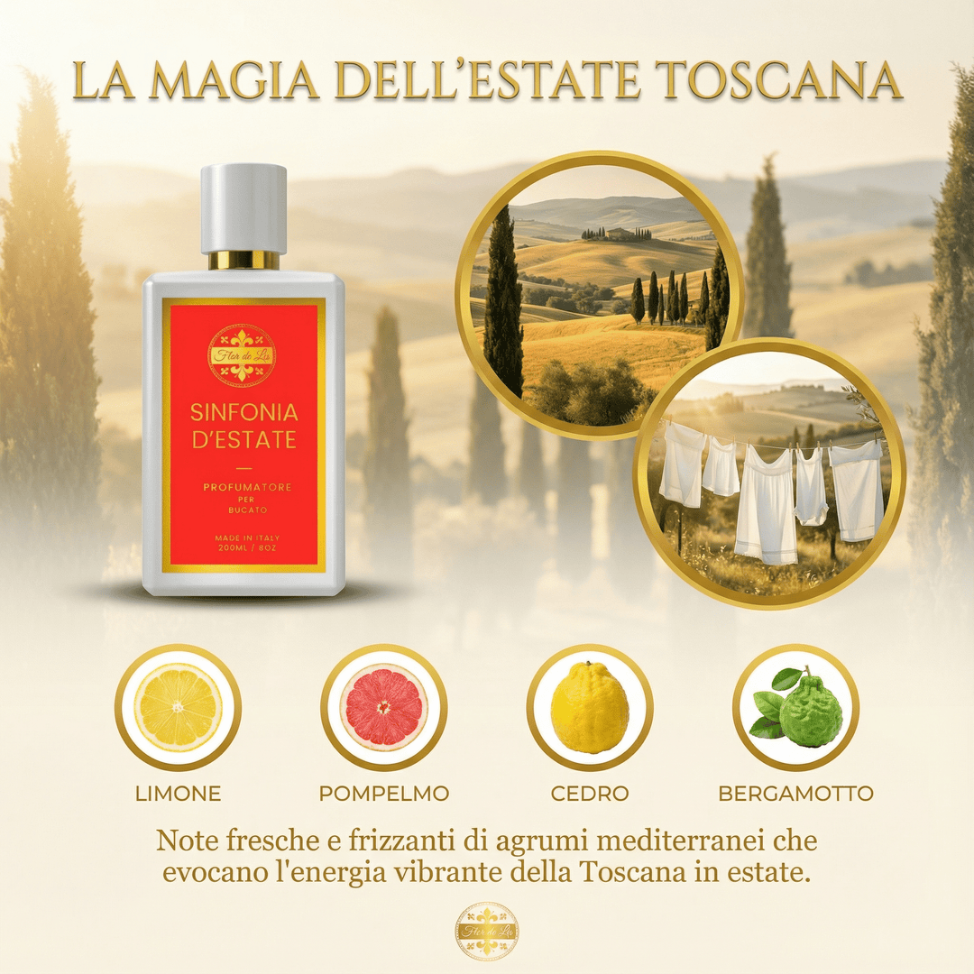 Sinfonia D'estate, Profumatore Bucato, concentrato per Lavatrice - Profumatore Bucato Concentrato per Lavatrice | Flor De Lis