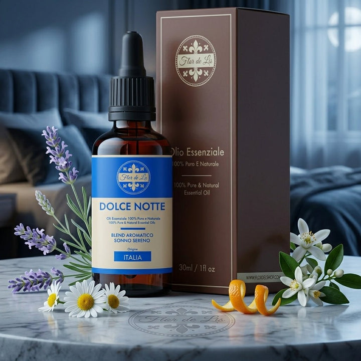 Tris Blend Aromatici Benessere Totale – Anti-Stress, Dolce Notte & Stop-Emicrania (3x30ml) | 100% Puri e Naturali - Profumatore Bucato Concentrato per Lavatrice | Flor De Lis