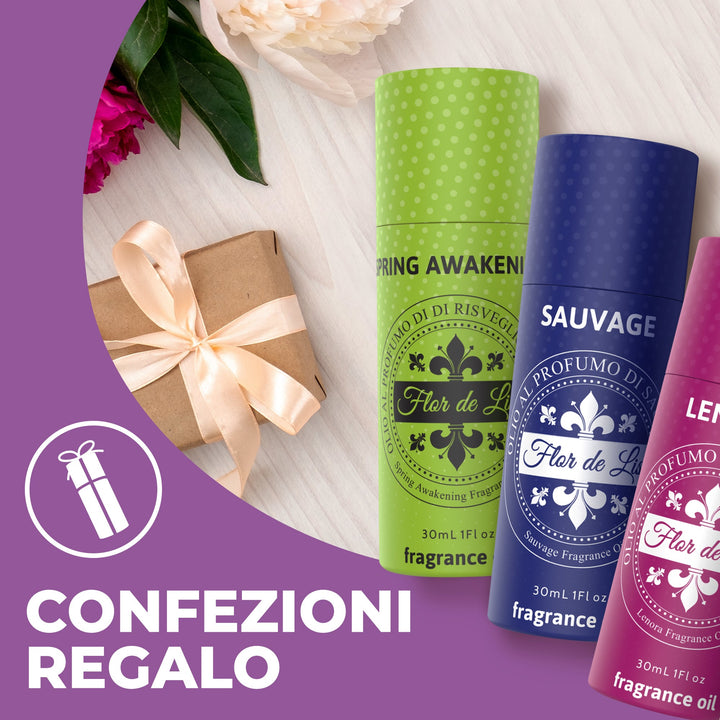 Tris Fragranze Concentrare Casa & Bucato – Bucato Fresco, Lenora e Baby Powder Talco (3x30ml) | Per Asciugatrice, Diffusori e Candele – Flor de Lis - Profumatore Bucato Concentrato per Lavatrice | Flor De Lis